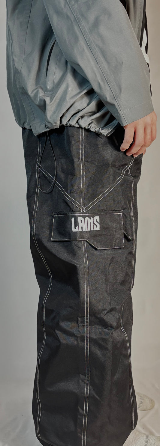 LAINS snowpants (Black with white Stitching)